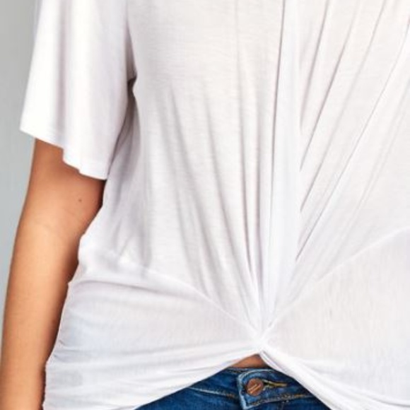 30% OFF BUNDLES Medium White Knit Short Sleeve Top - Picture 3 of 7